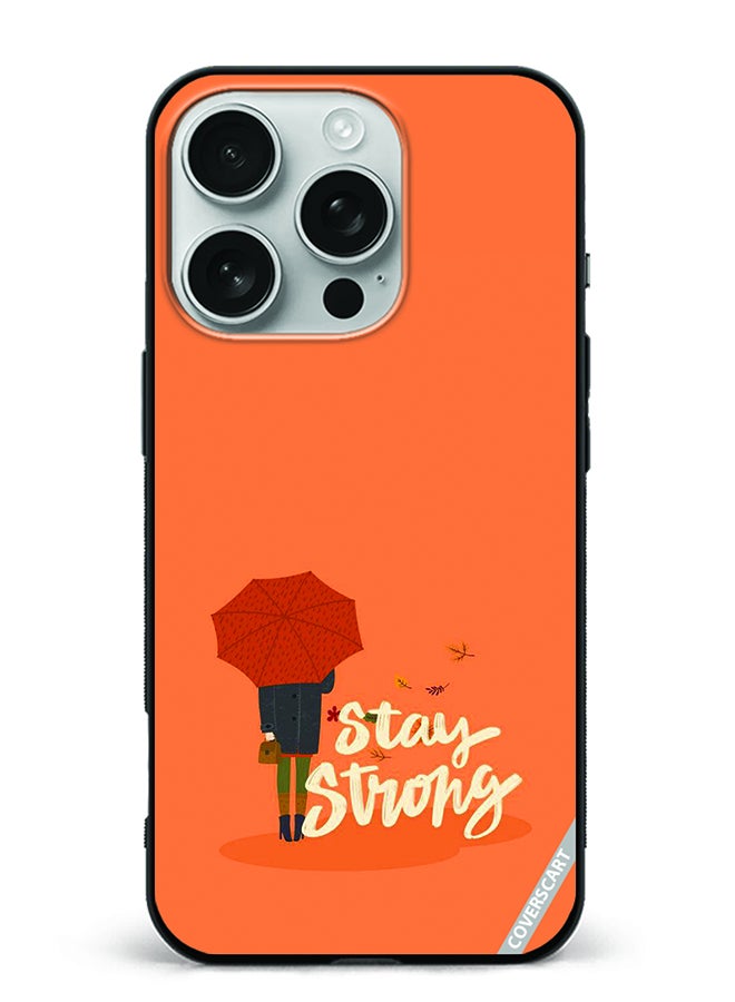 COVERSCART Protective Case Cover For Apple iPhone 16 Pro Max Stay Strong Design Orange