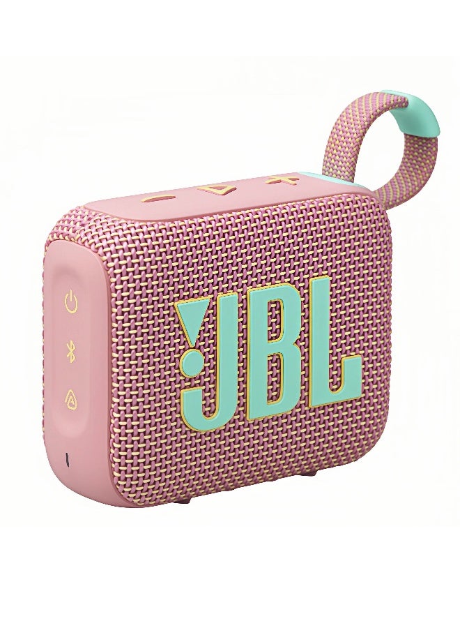 Go4-Portable Waterproof and Dustproof Wireless Bluetooth Speaker, Big Pro Sound with Punchy bass,Built-in long-lasting battery, Made in Part with Recycled Materials Pink