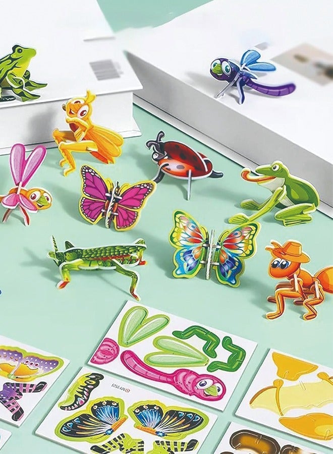 XIYU 3 Set Educational 3D Cartoon Puzzle,Animals,insects，Ocean 3D Puzzles，Good Gifts for Boys & Girls.（90pcs） - Image 2