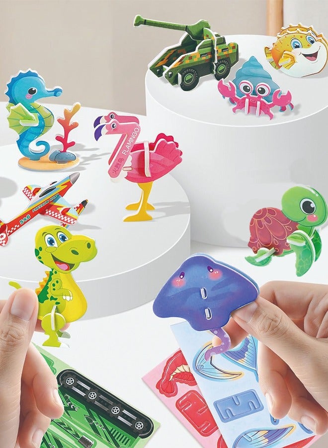 XIYU 3 Set Educational 3D Cartoon Puzzle,Animals,insects，Ocean 3D Puzzles，Good Gifts for Boys & Girls.（90pcs） - Image 5