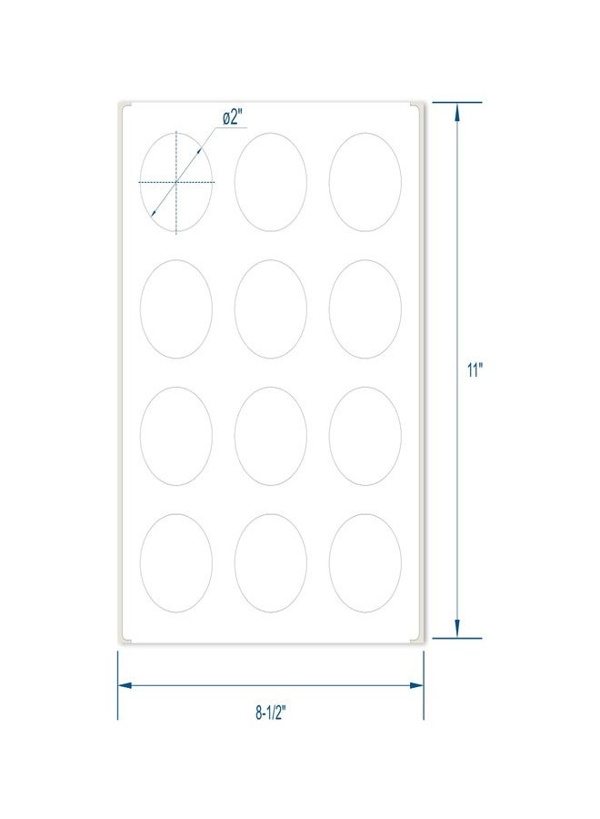 PACKZON Round Labels for Laser/Inkjet Printers, Permanent Adhesive, 2 Inches Diameter, White Matte, (Pack of 300) - Image 3