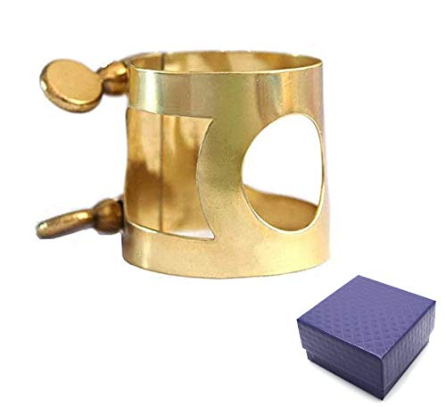 Jiayouy Alto Sax Mouthpiece Ligature Double Screws Ligature Brass - Image 1