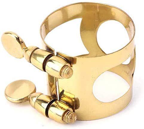 Jiayouy Alto Sax Mouthpiece Ligature Double Screws Ligature Brass - Image 3
