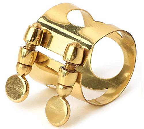 Jiayouy Alto Sax Mouthpiece Ligature Double Screws Ligature Brass - Image 5