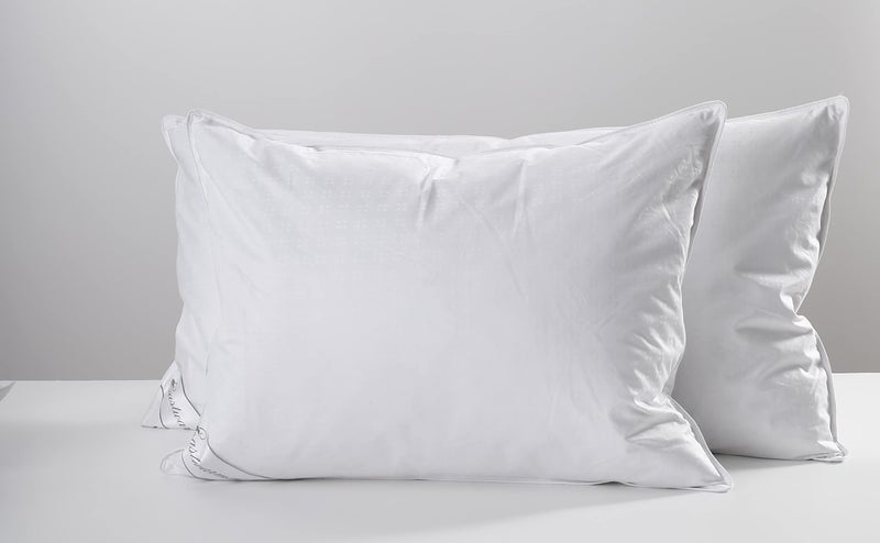 Eastwarmth Natural Goose Down&Feather Pair Pillows Insert, Set of 2 Bedding Soft Pillows 100% Soft Cotton King 20x36in - Image 2