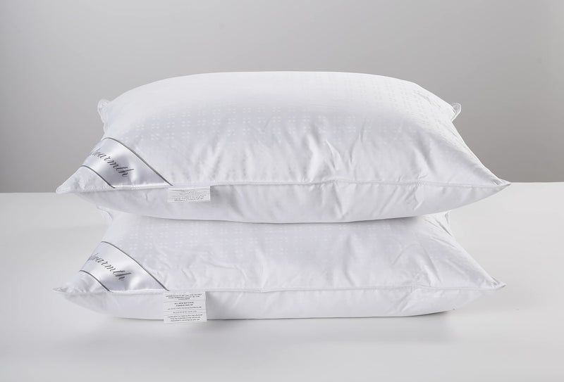 Eastwarmth Natural Goose Down&Feather Pair Pillows Insert, Set of 2 Bedding Soft Pillows 100% Soft Cotton King 20x36in - Image 1