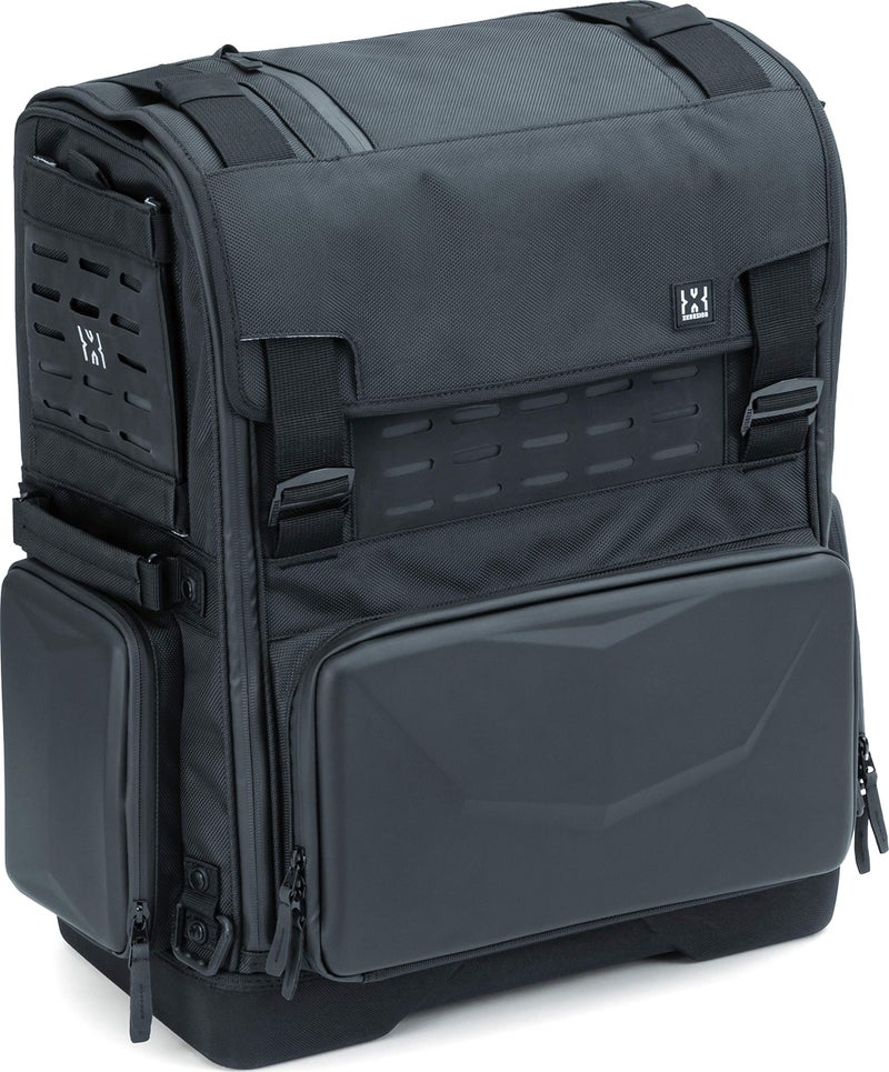 Kuryakyn 5222 XKursion XS Odyssey Motorcycle Travel Luggage: Weather Resistant Seat/Trunk/Rack Bag with Sissy Bar Straps, Black - Image 1
