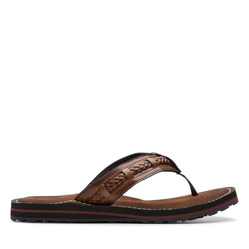 Clarks Women's Fenner Nerice Flip Flop, Honey Synthetic, 5 M US - Image 2