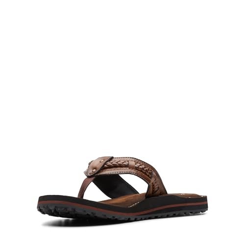 Clarks Women's Fenner Nerice Flip Flop, Honey Synthetic, 5 M US - Image 5