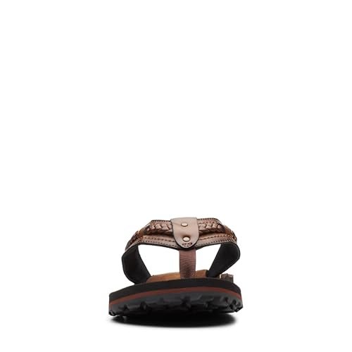 Clarks Women's Fenner Nerice Flip Flop, Honey Synthetic, 5 M US - Image 4
