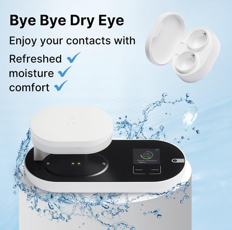 3N 3N ReO2 Contact Lens Cleaner, Electrophoresis Technology, FDA 510K Approval, with Mirror and Tweezer, Deep Clean Daily Disposable, Weekly and Monthly Lens, Advanced Contact Lens Care Solution (White)  - Image 5
