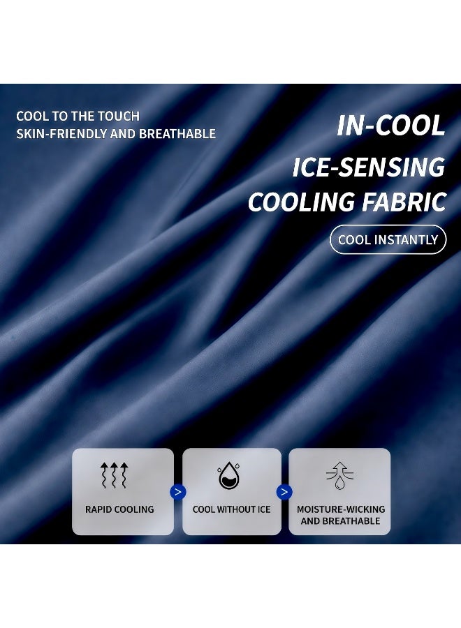 Premium cooling blanket, perfect for summer, a thoughtful gift for your pet, Breathable, washable, and heat-absorbing, it helps keep your pet cool on hot nights, Light blue and gray color scheme, 200×150cm - Image 3