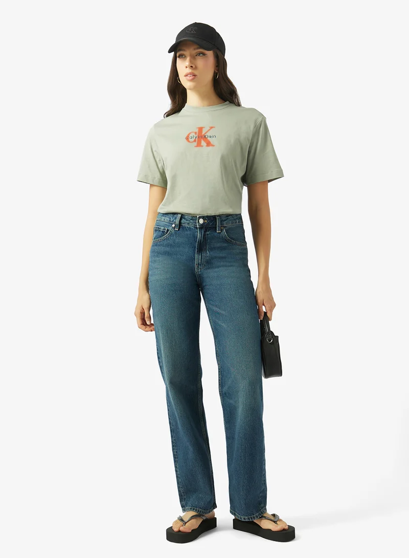 Calvin Klein Jeans  Casual Boxy Seasonal Monologo Graphi for Women | Best Price UAE