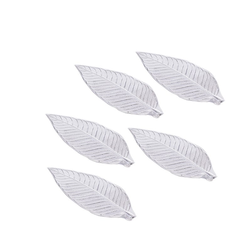 DHRUVS COLLECTION 5 Piece of 925 Silver Mango Leaf - Aam Ka Patta for Home Decor, Pooja, Gift Purpose & Donation - Image 3