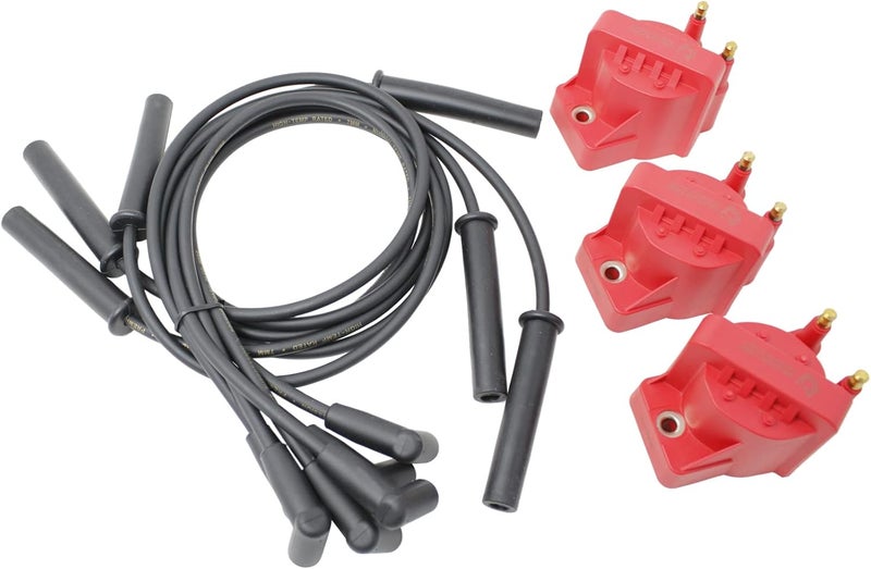 AIP Electronics Dragon Fire Performance Ignition Coil Pack & Plug Wire Set Tune Up Kit for Buick Chevrolet Oldsmobile Pontiac V6 - Image 2