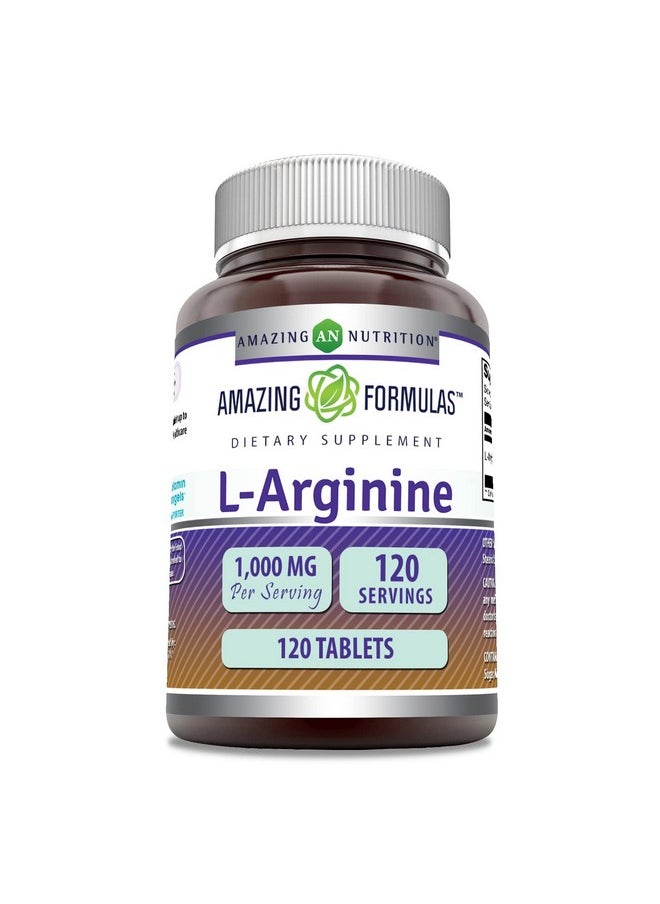 Amazing Formulas L-Arginine Supplement | 1000 Mg Per Serving | Tablets | Amino Acid Supplement for Women & Men | Non-GMO | Gluten Free | Made in USA (120 Count) - pzsku/Z4CC22421347BDC372A14Z/45/_/1739882341/e0eeeaae-85e2-432e-ad74-2e31e3a7d45a