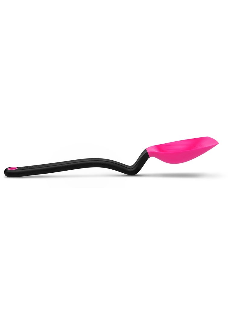Dreamfarm Supoon Non-Stick Sit-Up Silicone Scraping, Serving, Cooking Spoon, Measures 5ml Tsp & 15ml Tbsp, 11 Inch, Durable, Easy to Clean, Perfect for Stirring and Serving, Pink - Image 1