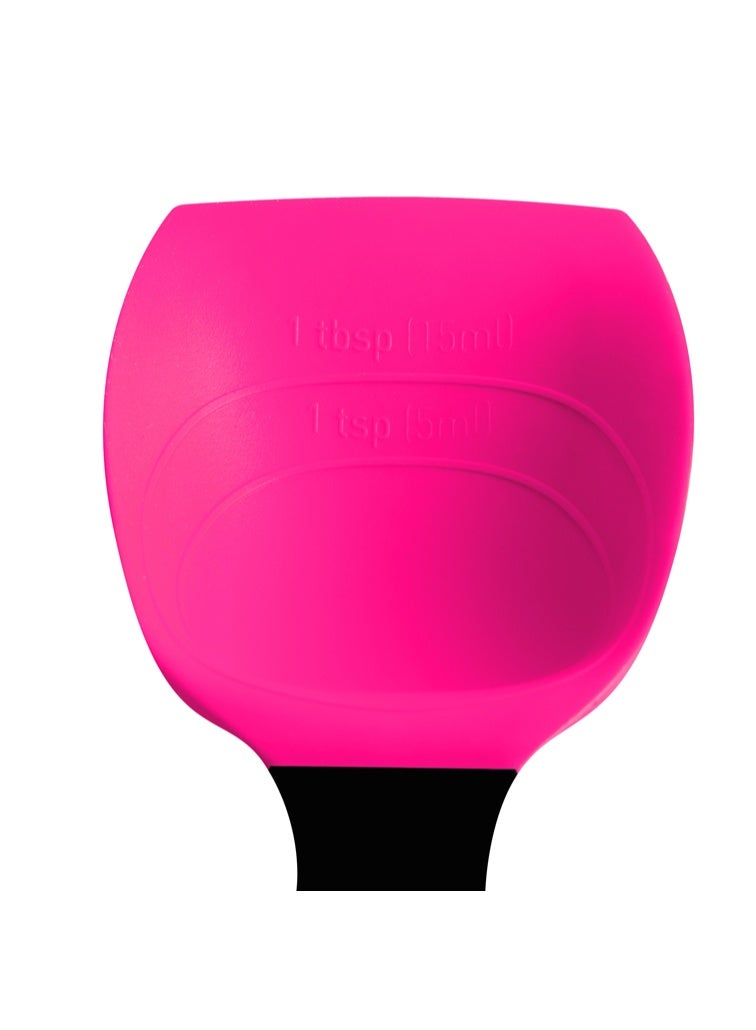 Dreamfarm Supoon Non-Stick Sit-Up Silicone Scraping, Serving, Cooking Spoon, Measures 5ml Tsp & 15ml Tbsp, 11 Inch, Durable, Easy to Clean, Perfect for Stirring and Serving, Pink - Image 2
