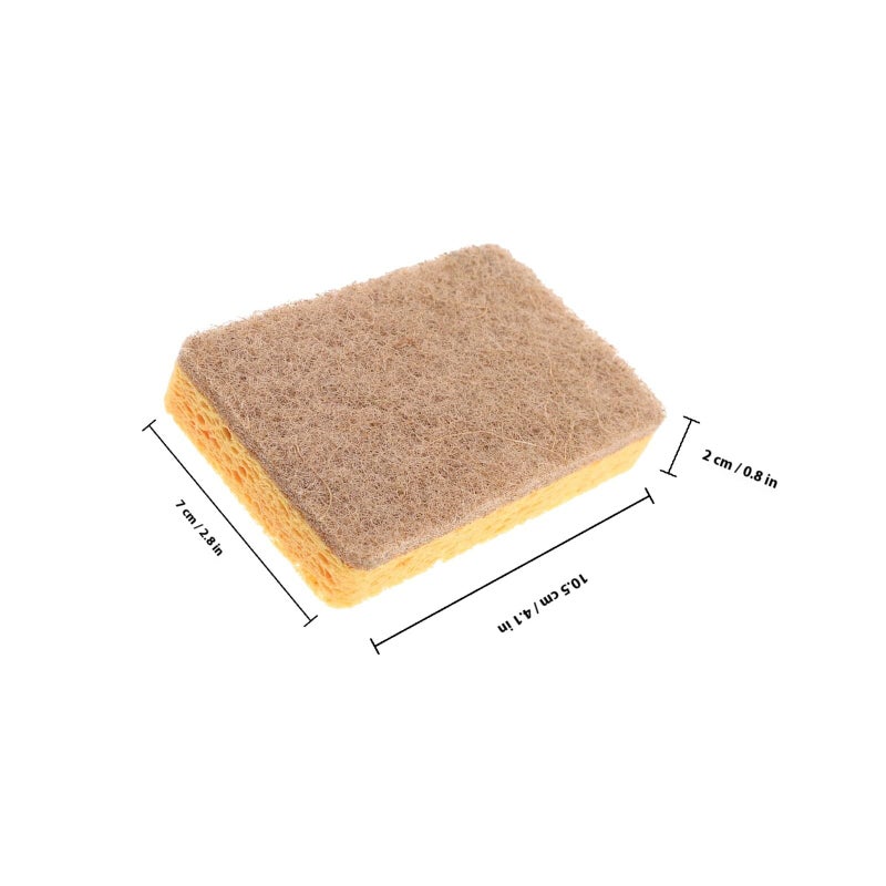 5 Pack Natural Wood Pulp Kitchen Sponges Super Absorbent Reusable Scrub Pads 11x7cm - Image 3