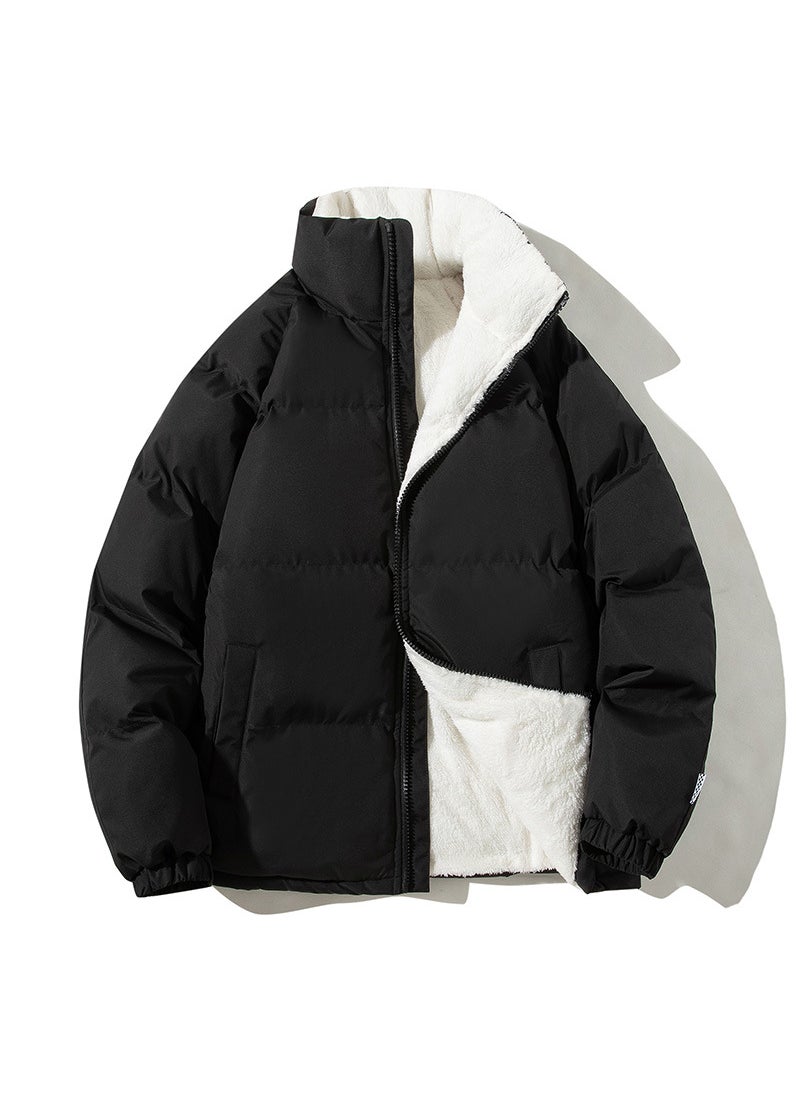 Generic - 2024 New Fashionable High-End Cotton Coat Thick Warm Puffer Jacket For Youth Casual Scenario With Hoodie Loose Fit 8801 brown - Image 1