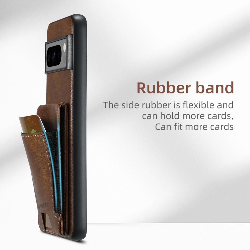 Suteni For Google Pixel 10 H03 Oil Wax Leather Wallet Stand Back Phone Case(Brown) - Image 5