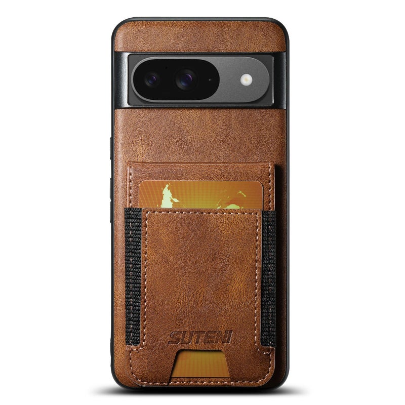 Suteni For Google Pixel 10 H03 Oil Wax Leather Wallet Stand Back Phone Case(Brown) - Image 1