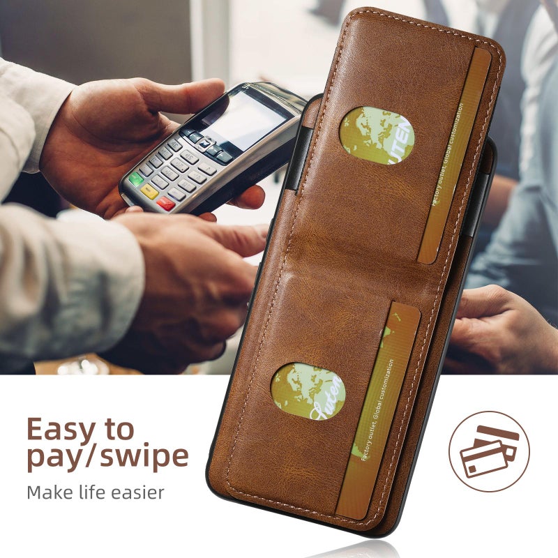 Suteni For Google Pixel 10 H03 Oil Wax Leather Wallet Stand Back Phone Case(Brown) - Image 2