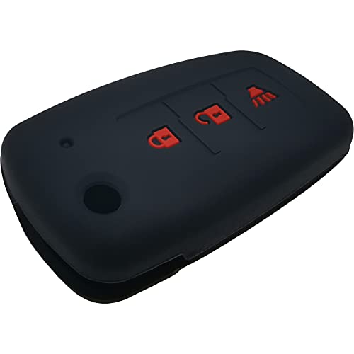 GFDesign 2 Pcs Silicone 3 Buttons Key Fob Cover Remote Case Keyless Protector Compatible with Nissan Rogue/Rogue Select/Rogue Sport CWTWB1G767 - Image 4