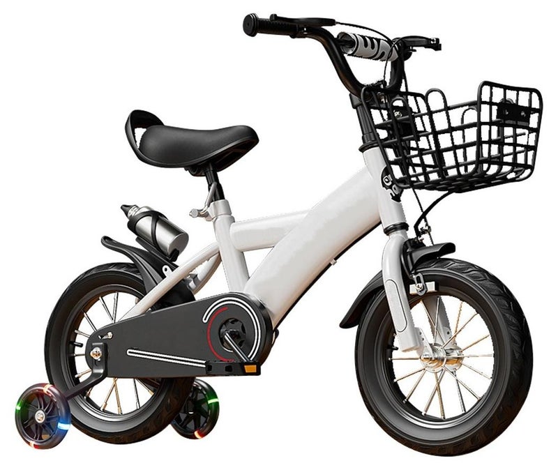 MaBaby 12-20 Inch Kids Bike High Carbon Steel Kids' Bike Children's Bicycle For 2-14 Years Old Girls And Boys With Flashing Training Wheels With Basket Adjustable Seat Water Bottle Can Be Placed at the Tail Sensitive Brakes Safe and Stable - Image 1