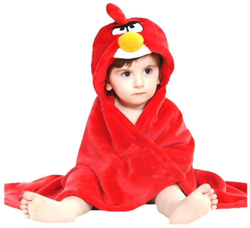 First Kick New Born Baby Blanket Pack of Super Soft Bathrobe Baby Wrapper Cum Baby Bath Towel For Baby Boys, Baby Girls, Babies (80Cm X 80Cm, 0-6 Months), Micro Fleece, Red, Pack of 1, Lightweight - Image 2