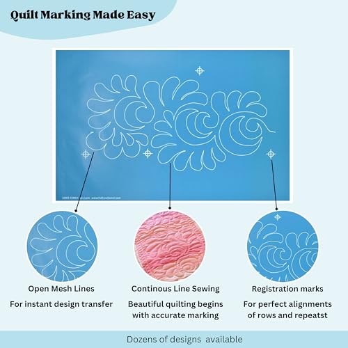 Full Line Stencil - Interlocking EL Dorado - Edge to Edge Stencil, Continuous Line Template for Free Motion Quilting, Domestic Machine Quilting, Hand Quilting, Long-Arm Quilting (50003) - Image 3