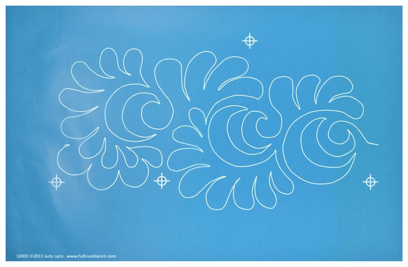 Full Line Stencil - Interlocking EL Dorado - Edge to Edge Stencil, Continuous Line Template for Free Motion Quilting, Domestic Machine Quilting, Hand Quilting, Long-Arm Quilting (50003) - Image 1