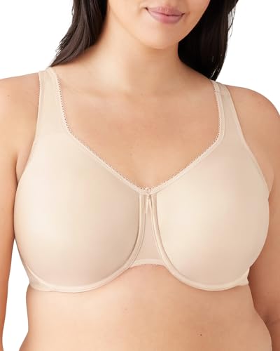 Wacoal Women's Basic Beauty Underwire Bra, Sand, 34DDD - Image 1