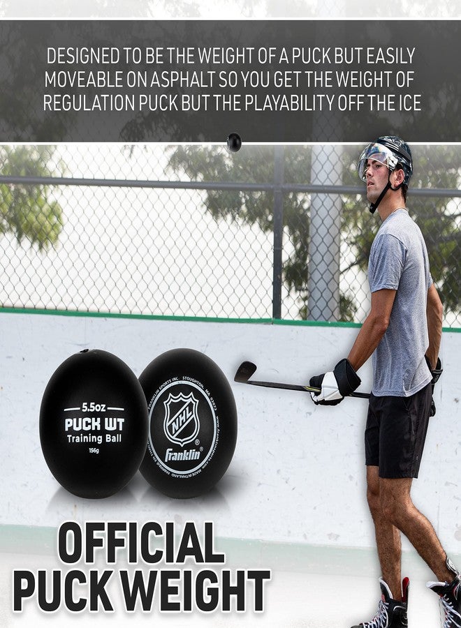 Franklin Sports NHL Hockey Stick Handling Balls - (4) Hockey Training Aids for Stick Handling + Hands Practice - On + Off Ice Equipment - Weighted + Mini Balls for Speed Training - Image 5