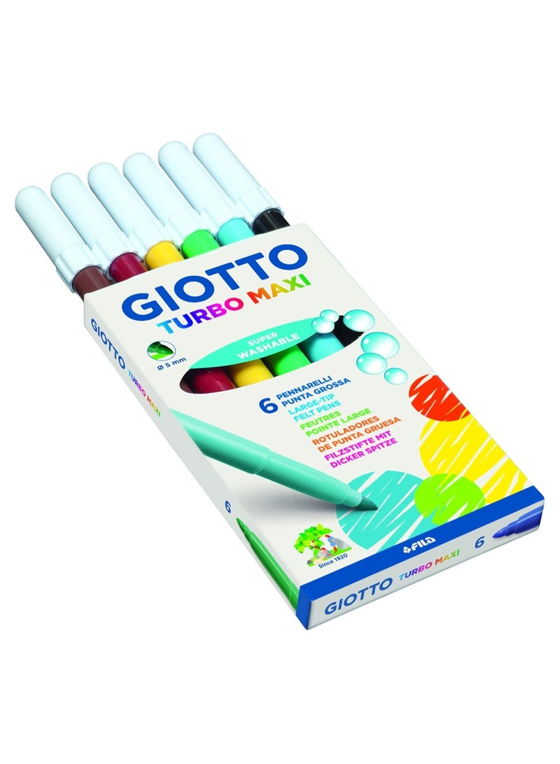 Giotto Turbo Maxi Colour Marker Set Of 6 - Image 2