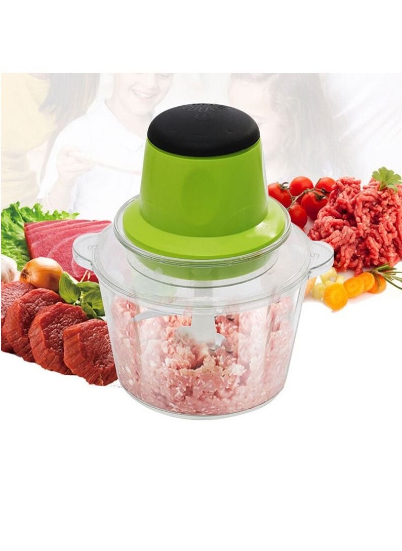 DubaiGallery 2L Capacity Electric Meat Grinder Food Chopper Stainless Steel Electric Kitchen Grinder Meat Shredder Grater  - Image 2