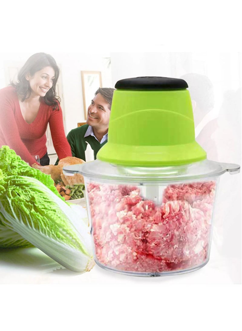 DubaiGallery 2L Capacity Electric Meat Grinder Food Chopper Stainless Steel Electric Kitchen Grinder Meat Shredder Grater  - Image 4
