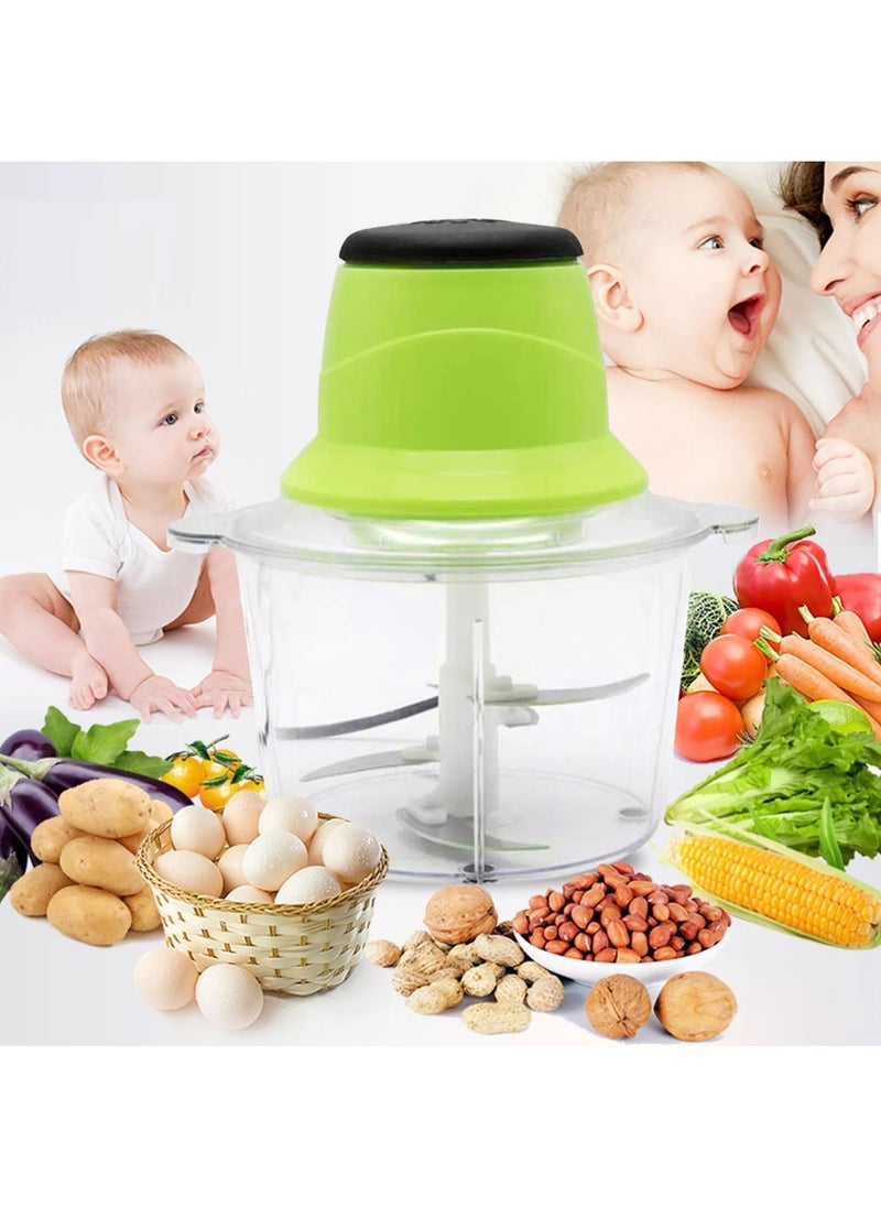 DubaiGallery 2L Capacity Electric Meat Grinder Food Chopper Stainless Steel Electric Kitchen Grinder Meat Shredder Grater  - Image 5