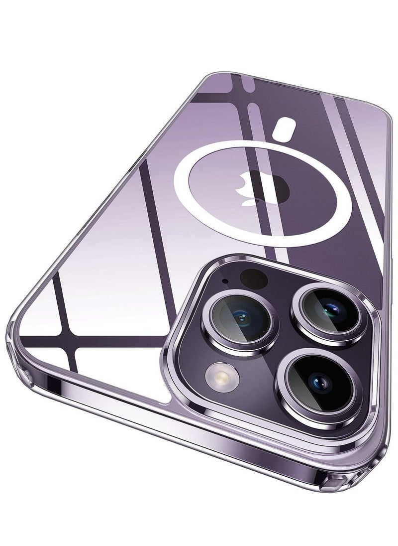 Generic - Compatible With iPhone 14 Pro Case with MagSafe, [Strong Magnet] [Non-Yellowing] [Military Grade Protection] Magnetic Clear Slim Thin Bumper Phone Cover for Apple 14pro (Clear) - Image 1