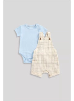mothercare My First Bibshorts and Bodysuit Set  - Image 1