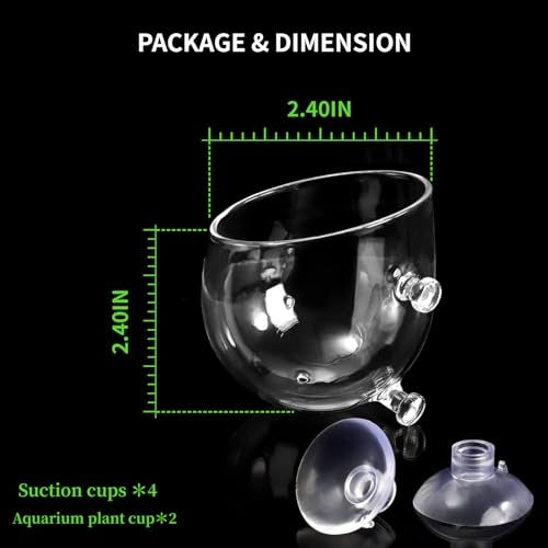 GLEFLE 2 PCS Aquarium Plant Holder Top Hanging Fish Tank Plant Pot Aquarium Planter Cups for Water Feature Decoration - Image 3