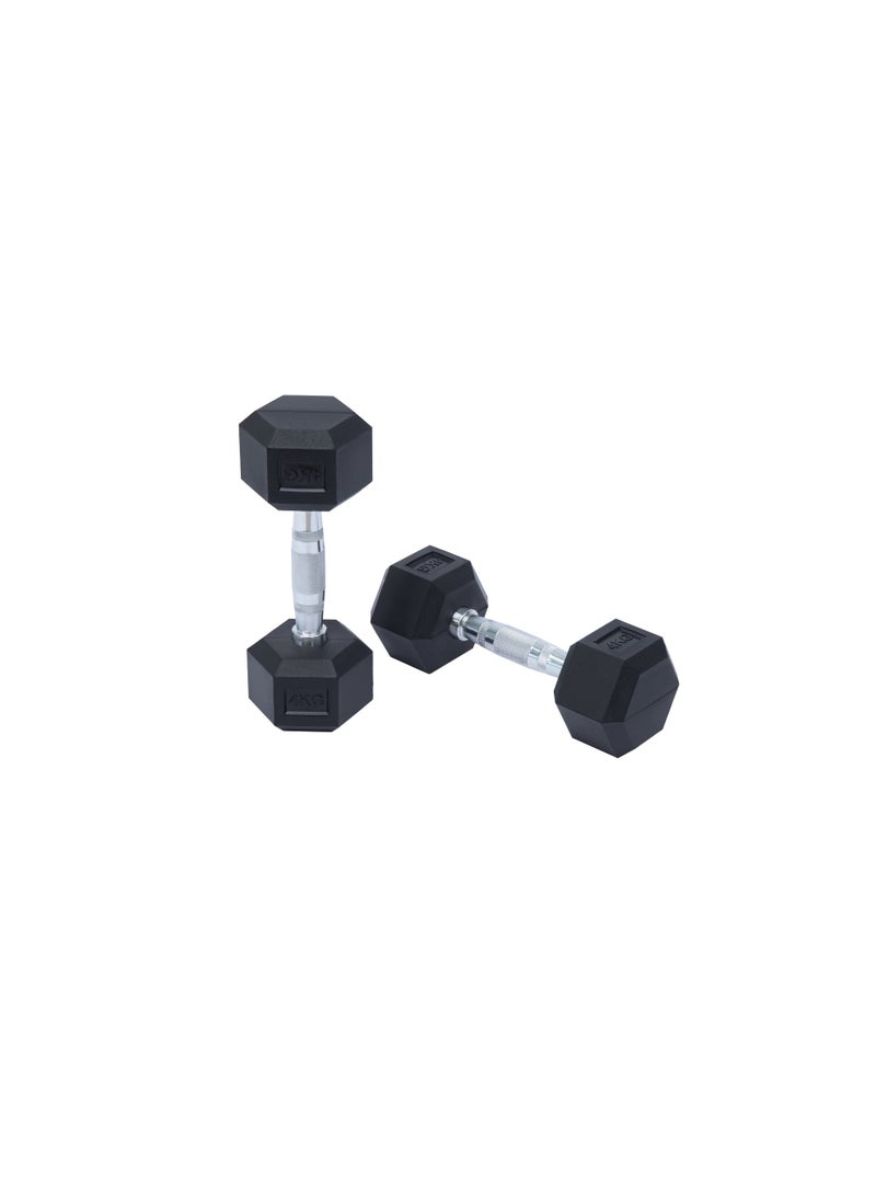 كوماندو زوج دمبل سداسي وزن 4 كيلو من قطعتين - Image 4