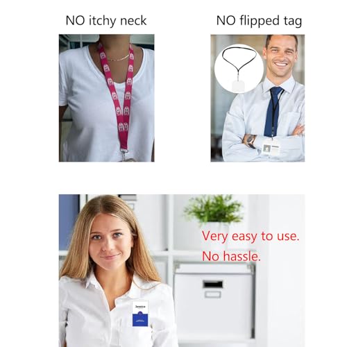 AplysiaTech Strong Name Tag Magnets 1.77 x 0.5 inches, Name Tag Magnet Backs with 3 Extra-Strong Disc Neodymium for ID Badge Holders - 12Pack,Magnetic Name Badge Holders with Steel Back Plate - Image 5