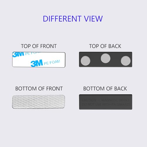 AplysiaTech Strong Name Tag Magnets 1.77 x 0.5 inches, Name Tag Magnet Backs with 3 Extra-Strong Disc Neodymium for ID Badge Holders - 12Pack,Magnetic Name Badge Holders with Steel Back Plate - Image 2