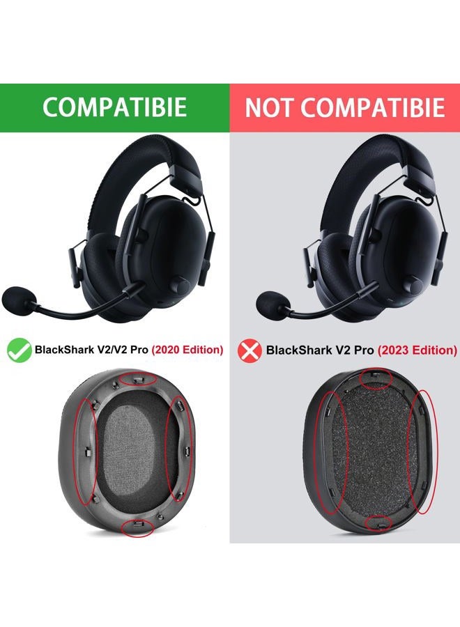 defean BlackShark V2 PRO Upgrade Quality Cooling Gel Ear pads - defean Ear Cushion Replacement For Razer BlackShark V2 / V2 PRO gaming Headset, High-Density Noise Cancelling Foam, Added Thickness, L - Image 2