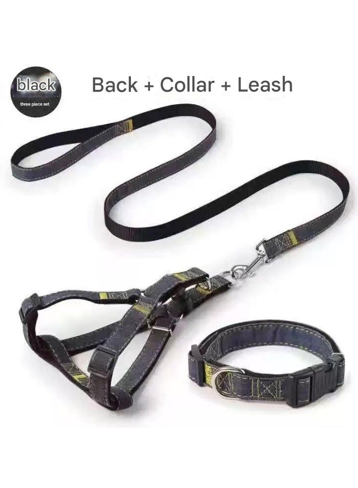 Goolsky Dog Leash Pet Supplies Chest Harness Leash – Denim Dog Walking Strap, Comfortable Fit - Image 1
