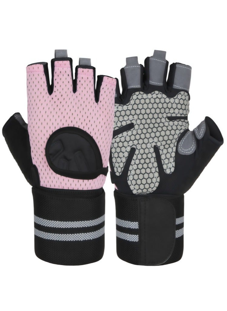 maffick Professional Gym Workout Gloves with Extended Wrist Support - Anti-Slip Honeycomb Silicone Palm & Breathable Mesh - Heavy Duty Weightlifting, Cycling & Fitness Exercise Gloves for Men & Women - Image 1