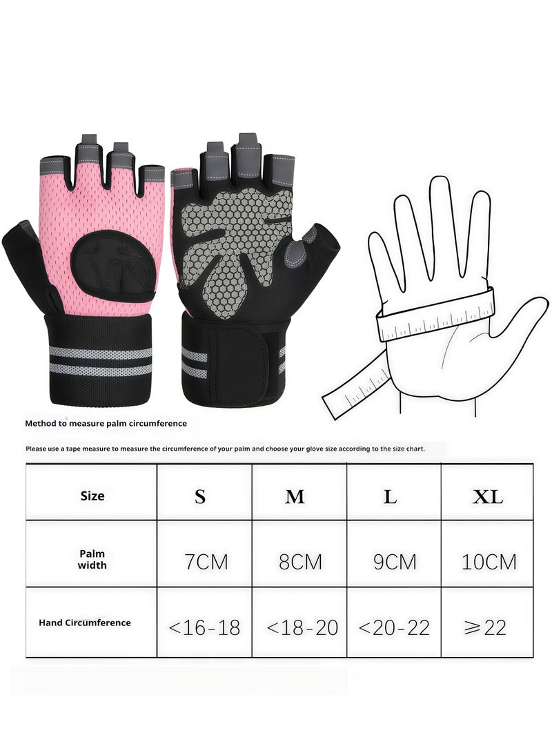 maffick Professional Gym Workout Gloves with Extended Wrist Support - Anti-Slip Honeycomb Silicone Palm & Breathable Mesh - Heavy Duty Weightlifting, Cycling & Fitness Exercise Gloves for Men & Women - Image 5