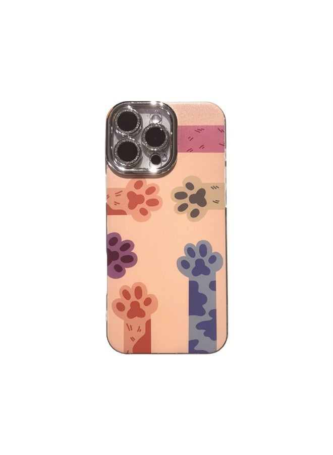 NIBEMINENT Cute Colorful Cat Hands Protective TPU Case Cover For iPhone 14 Plus Clear - Image 1