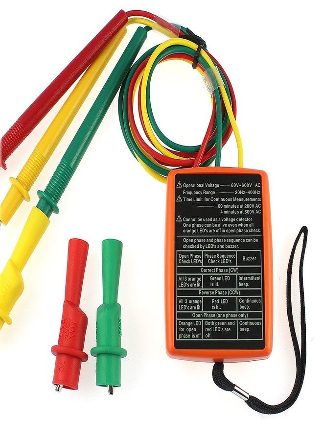 bestdo SM852B 3 Phase Sequence Rotation Tester LED Indicator Detector Checker Meter - Image 2